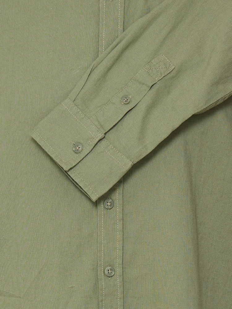 Blend Green Bobby Long Sleeve Linen Shirt - Image 8 of 8