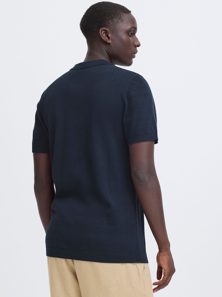 Blend Blue Bray Knit Polo Shirt - Image 2 of 8