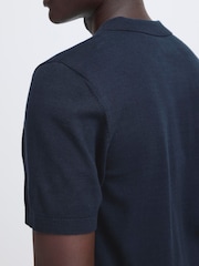 Blend Blue Bray Knit Polo Shirt - Image 5 of 8