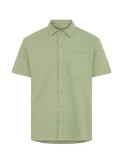 Blend Green Fillip Short Sleeve Cotton Waffle Shirt - Image 6 of 8