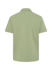 Blend Green Fillip Short Sleeve Cotton Waffle Shirt - Image 7 of 8