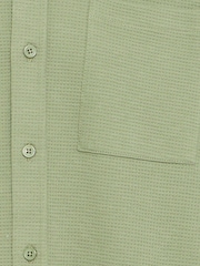 Blend Green Fillip Short Sleeve Cotton Waffle Shirt - Image 8 of 8