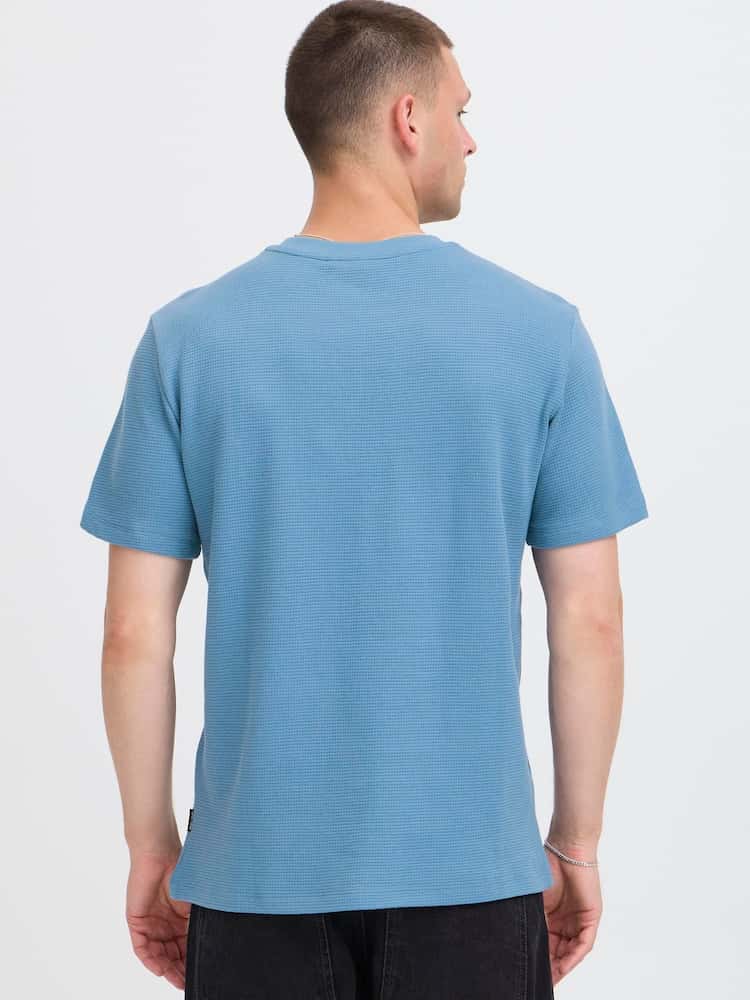 Blend Blue Fillip Crew Neck Textured T-Shirt - Image 2 of 8