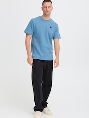 Blend Blue Fillip Crew Neck Textured T-Shirt - Image 3 of 8