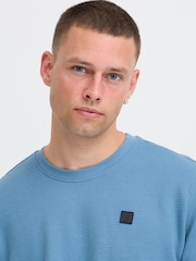 Blend Blue Fillip Crew Neck Textured T-Shirt - Image 4 of 8
