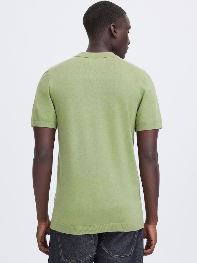 Blend Green Bray Knit Polo Shirt - Image 2 of 7
