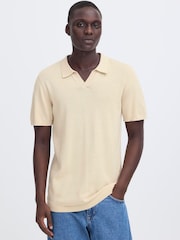 Blend Natural Bray Open Collar Polo Shirt - Image 1 of 7