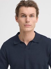 Blend Blue Bray Open Collar Polo Shirt - Image 5 of 7