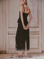 Love & Roses X V&A Black Embellished Velvet Camisole - Image 4 of 4