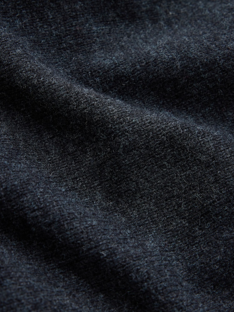 Charcoal Grey N. Premium Merino Wool Knit Cape Poncho - Image 2 of 3
