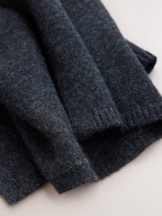Charcoal Grey N. Premium Merino Wool Knit Cape Poncho - Image 3 of 3