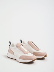 Love & Roses White Elasticated Slip on Jogger Trainers - Image 2 of 6
