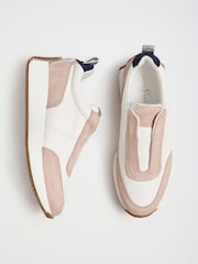 Love & Roses White Elasticated Slip on Jogger Trainers - Image 3 of 6