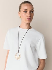 White Heavyweight Short Sleeve Crew Neck T-Shirt - Image 4 of 7