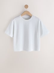 White Heavyweight Short Sleeve Crew Neck T-Shirt - Image 5 of 7