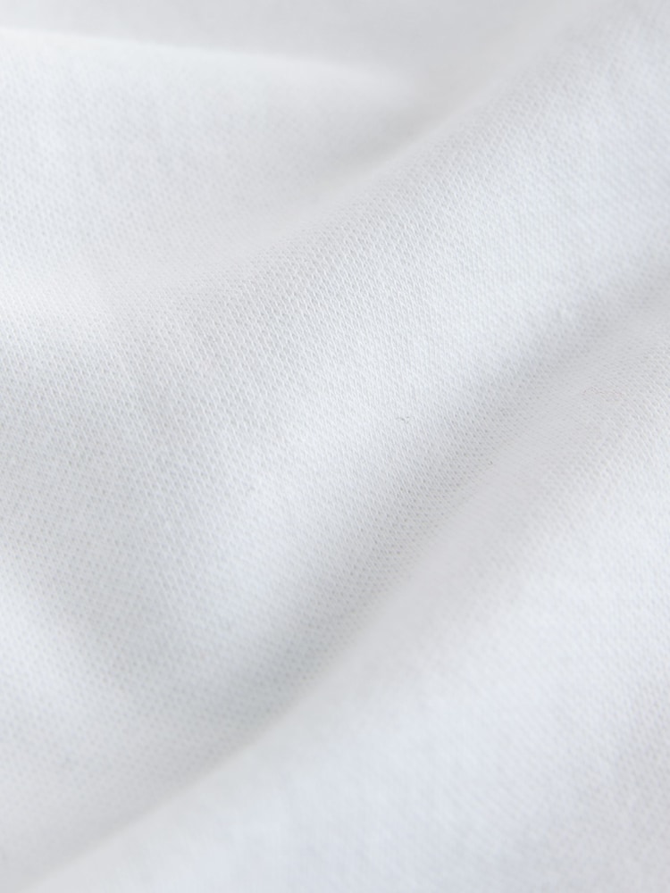 White Heavyweight Short Sleeve Crew Neck T-Shirt - Image 7 of 7