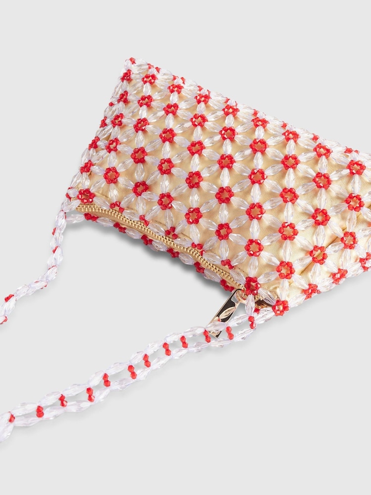 River Island Yellow Beaded Daisy Bag - Image 6 of 6