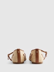 River Island Cream Scallop Edge Broderie Ballet Flat Shoes - Image 4 of 6