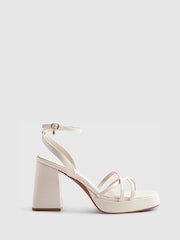 River Island White Cross Strap Block Heeled Sandals - Image 2 of 6