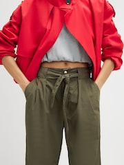River Island Green High Rise Belted Trousers - Image 4 of 4
