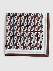 River Island Blue Geo Print Square Scarf - Image 1 of 3