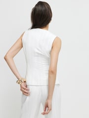 River Island Stripe Longline Waistcoat - Изображение 4 4