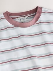Ecru Stripe N. Premium Luxe Supima Crew Neck T-Shirt - Image 7 of 8