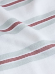 Ecru Stripe N. Premium Luxe Supima Crew Neck T-Shirt - Image 8 of 8