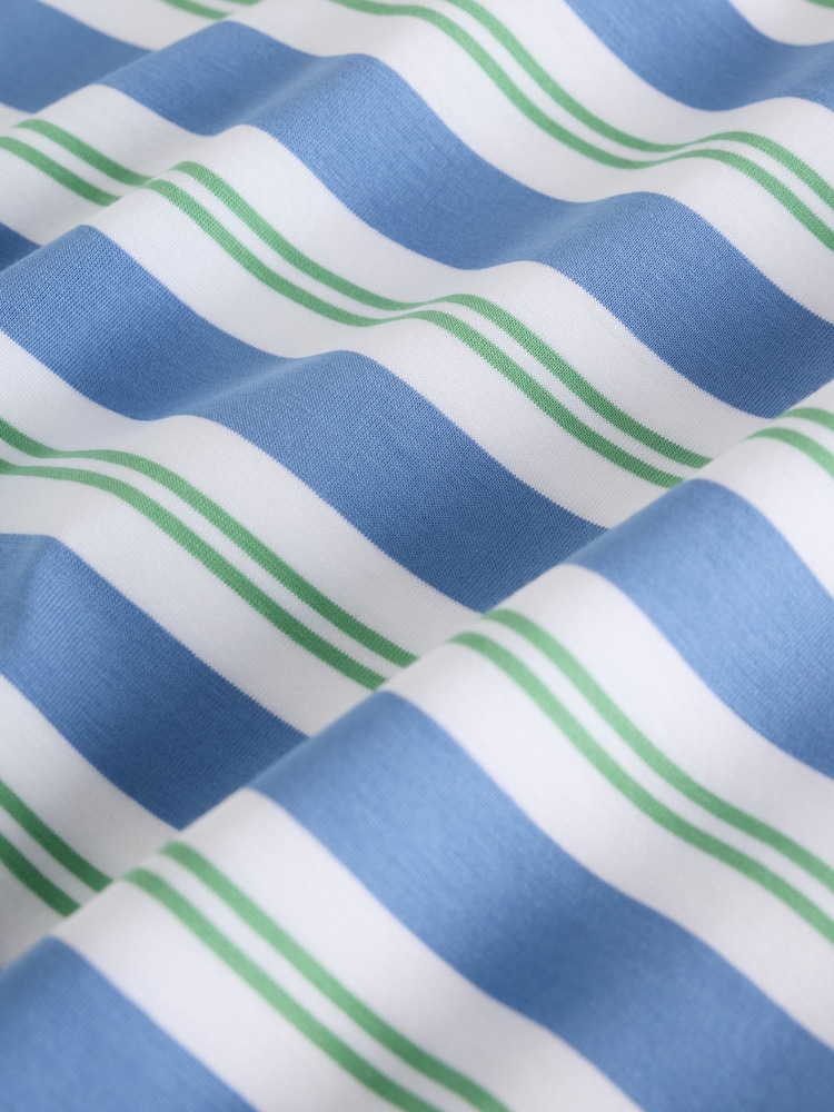 Blue Stripe N. Premium Supima Boat Neck Short Sleeve T-Shirt - Image 8 of 8 Blue Stripe N. Premium Supima Boat Neck Short Sleeve T-Shirt - Image 8 of 8