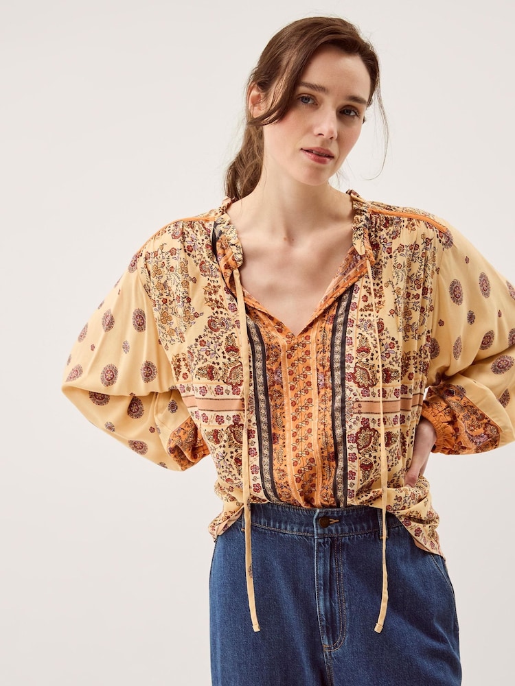 Monsoon Ines Floral Print Blouse - Imaginea 1 din 5