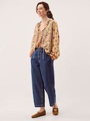 Monsoon Ines Floral Print Blouse - Imaginea 4 din 5