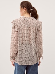 Monsoon Brown Hope Heart Print Blouse - Image 2 of 5