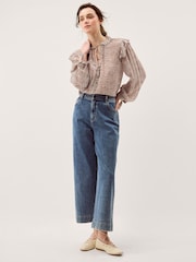 Monsoon Brown Hope Heart Print Blouse - Image 3 of 5