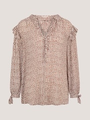 Monsoon Brown Hope Heart Print Blouse - Image 5 of 5