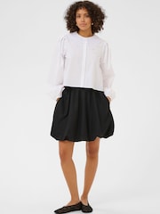 Kaffe White KAorla Puff Sleeve Lace Collar Shirt - Image 3 of 6
