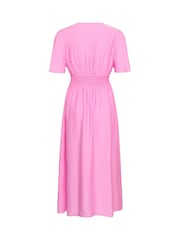 Kaffe Pink KAsirena Flutter Sleeve Midi Dress - Image 5 of 5