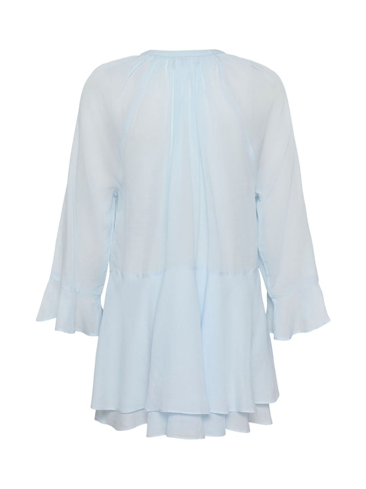 Kaffe Blue KAflora Tie-Neck Ruffled Mini Dress - Image 6 of 6
