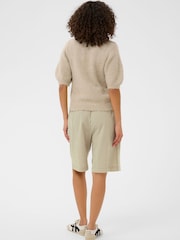 Kaffe Natural KAnaya Striped Shorts - Image 3 of 6