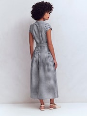 Boden Blue Arabella Linen Blend Dress - Image 3 of 6