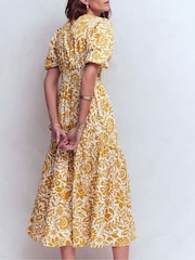 Boden Yellow Irene Puff Sleeve Dress - Image 3 of 6