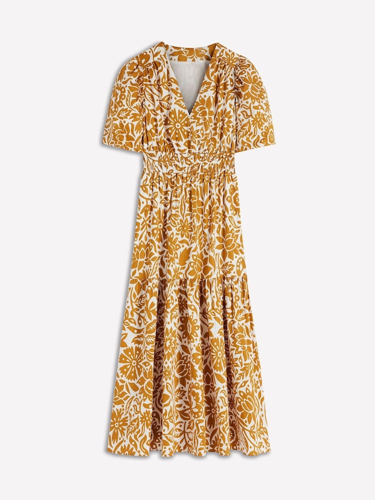 Boden Yellow Irene Puff Sleeve Dress - Image 6 of 6