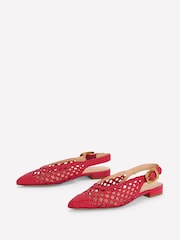 Boden Red High Cut Flat Point Shoes - Image 5 of 5