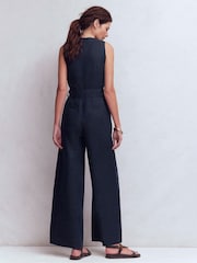 Boden Laura V-Neck Linen Jumpsuit - صورة 2 من 3
