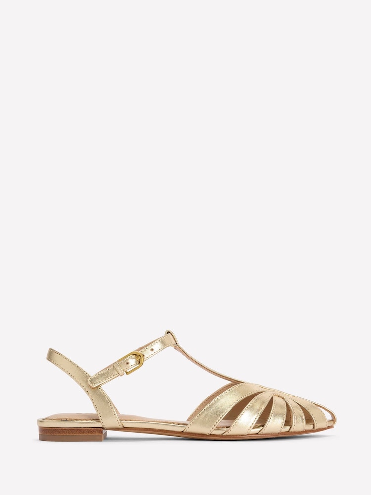 זהב - Boden סנדלים שטוחים עם רכיסת כלוב - תמונה 2 מתוך 5