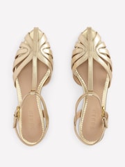 זהב - Boden סנדלים שטוחים עם רכיסת כלוב - תמונה 4 מתוך 5