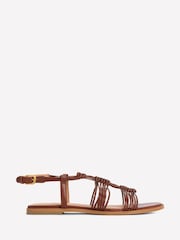 Boden Brown Multi Strap Knot Sandals - Image 2 of 5