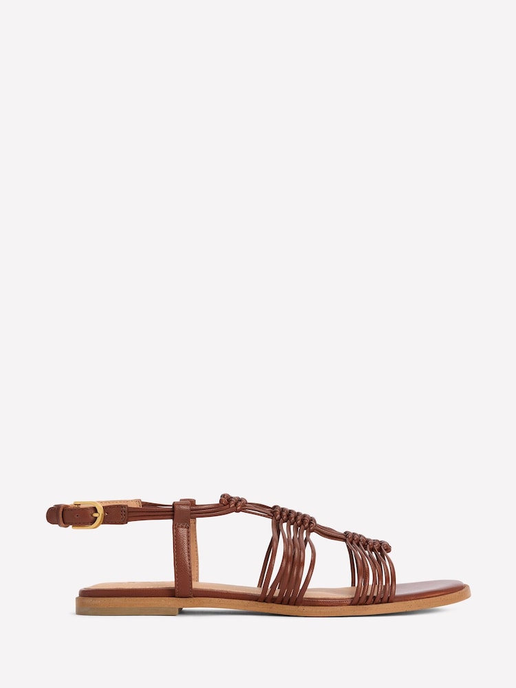 Boden Brown Multi Strap Knot Sandals - Image 2 of 5