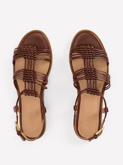 Boden Brown Multi Strap Knot Sandals - Image 3 of 5