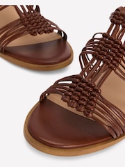 Boden Brown Multi Strap Knot Sandals - Image 4 of 5