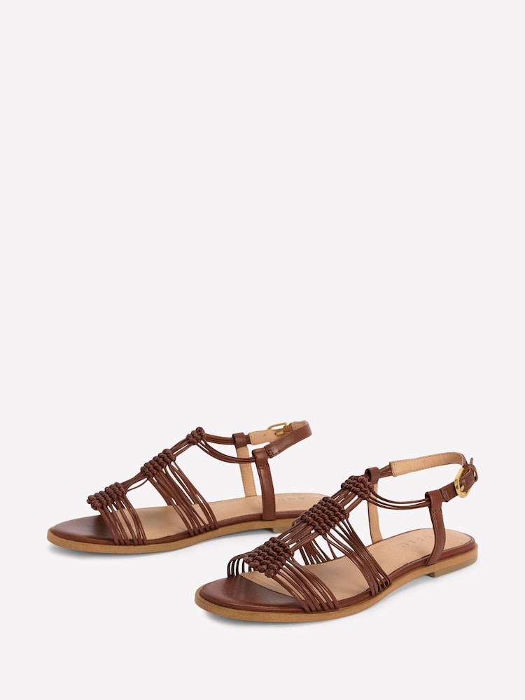 Boden Brown Multi Strap Knot Sandals - Image 5 of 5